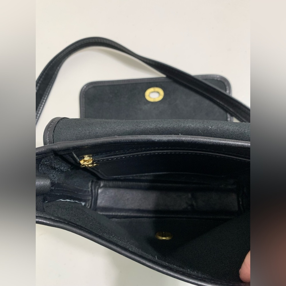 ππVintage Coach Black Leather Crossbody Satchelππ - Picture 10 of 11
